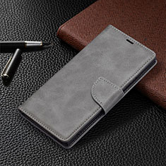 Coque Portefeuille Livre Cuir Etui Clapet B14F pour Samsung Galaxy S21 Ultra 5G Gris