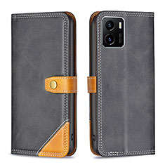 Coque Portefeuille Livre Cuir Etui Clapet B14F pour Vivo iQOO U5x Noir