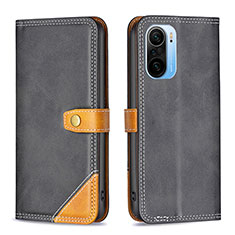 Coque Portefeuille Livre Cuir Etui Clapet B14F pour Xiaomi Mi 11i 5G Noir