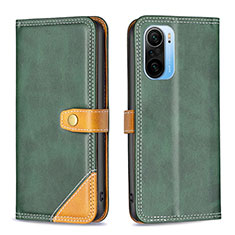 Coque Portefeuille Livre Cuir Etui Clapet B14F pour Xiaomi Mi 11X 5G Vert