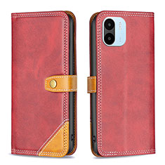 Coque Portefeuille Livre Cuir Etui Clapet B14F pour Xiaomi Poco C50 Rouge