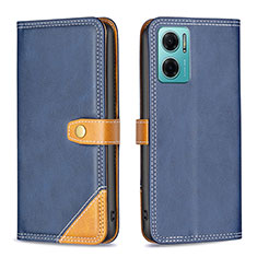 Coque Portefeuille Livre Cuir Etui Clapet B14F pour Xiaomi Redmi 10 5G Bleu