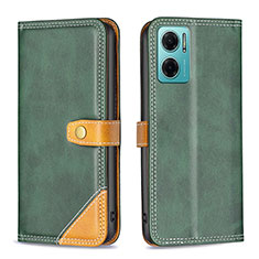 Coque Portefeuille Livre Cuir Etui Clapet B14F pour Xiaomi Redmi 10 5G Vert