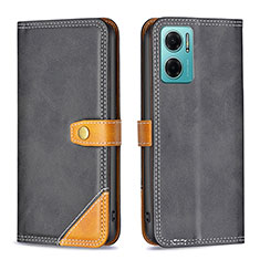 Coque Portefeuille Livre Cuir Etui Clapet B14F pour Xiaomi Redmi 10 Prime Plus 5G Noir