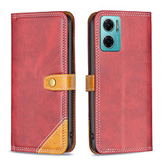 Coque Portefeuille Livre Cuir Etui Clapet B14F pour Xiaomi Redmi Note 11E 5G Rouge