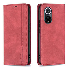 Coque Portefeuille Livre Cuir Etui Clapet B15F pour Huawei Honor 50 5G Rouge