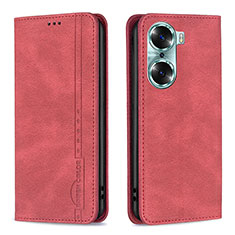 Coque Portefeuille Livre Cuir Etui Clapet B15F pour Huawei Honor 60 5G Rouge