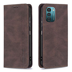 Coque Portefeuille Livre Cuir Etui Clapet B15F pour Nokia G11 Marron