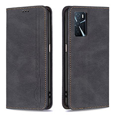 Coque Portefeuille Livre Cuir Etui Clapet B15F pour Oppo A16 Noir