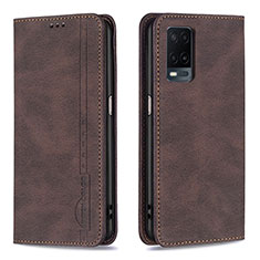 Coque Portefeuille Livre Cuir Etui Clapet B15F pour Oppo A54 4G Marron