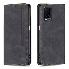 Coque Portefeuille Livre Cuir Etui Clapet B15F pour Oppo A54 4G Noir