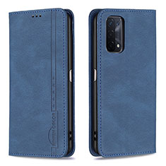 Coque Portefeuille Livre Cuir Etui Clapet B15F pour Oppo A54 5G Bleu