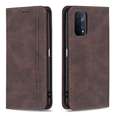 Coque Portefeuille Livre Cuir Etui Clapet B15F pour Oppo A54 5G Marron