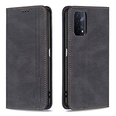 Coque Portefeuille Livre Cuir Etui Clapet B15F pour Oppo A54 5G Noir