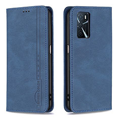 Coque Portefeuille Livre Cuir Etui Clapet B15F pour Oppo A54s Bleu