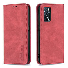 Coque Portefeuille Livre Cuir Etui Clapet B15F pour Oppo A54s Rouge