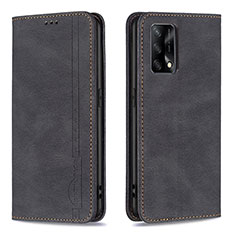 Coque Portefeuille Livre Cuir Etui Clapet B15F pour Oppo A74 4G Noir