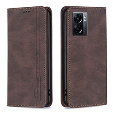 Coque Portefeuille Livre Cuir Etui Clapet B15F pour Oppo A77 5G Marron