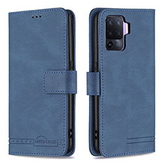 Coque Portefeuille Livre Cuir Etui Clapet B15F pour Oppo A94 4G Bleu