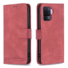 Coque Portefeuille Livre Cuir Etui Clapet B15F pour Oppo A94 4G Rouge