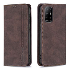 Coque Portefeuille Livre Cuir Etui Clapet B15F pour Oppo A94 5G Marron