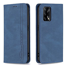 Coque Portefeuille Livre Cuir Etui Clapet B15F pour Oppo A95 4G Bleu