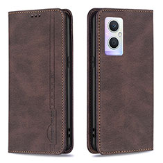 Coque Portefeuille Livre Cuir Etui Clapet B15F pour Oppo A96 5G Marron