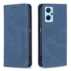 Coque Portefeuille Livre Cuir Etui Clapet B15F pour Oppo K10 4G Bleu