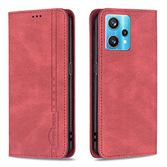 Coque Portefeuille Livre Cuir Etui Clapet B15F pour Realme 9 4G Rouge