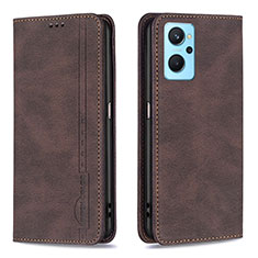 Coque Portefeuille Livre Cuir Etui Clapet B15F pour Realme 9i 4G Marron