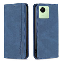 Coque Portefeuille Livre Cuir Etui Clapet B15F pour Realme C30 Bleu