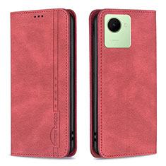 Coque Portefeuille Livre Cuir Etui Clapet B15F pour Realme C30 Rouge