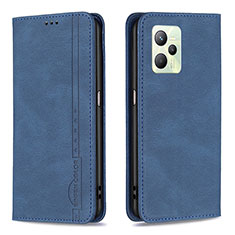 Coque Portefeuille Livre Cuir Etui Clapet B15F pour Realme Narzo 50A Prime Bleu