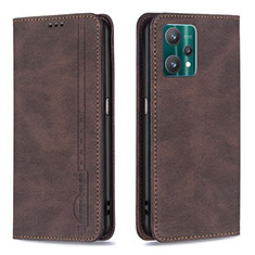 Coque Portefeuille Livre Cuir Etui Clapet B15F pour Realme Q5 5G Marron