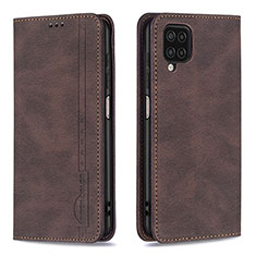 Coque Portefeuille Livre Cuir Etui Clapet B15F pour Samsung Galaxy A12 5G Marron