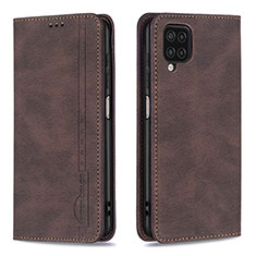 Coque Portefeuille Livre Cuir Etui Clapet B15F pour Samsung Galaxy A12 Nacho Marron