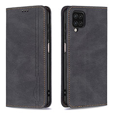 Coque Portefeuille Livre Cuir Etui Clapet B15F pour Samsung Galaxy A12 Noir