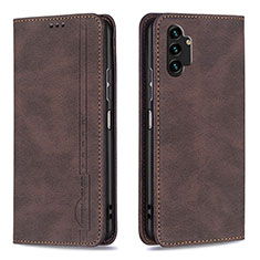 Coque Portefeuille Livre Cuir Etui Clapet B15F pour Samsung Galaxy A13 4G Marron