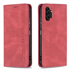 Coque Portefeuille Livre Cuir Etui Clapet B15F pour Samsung Galaxy A13 4G Rouge