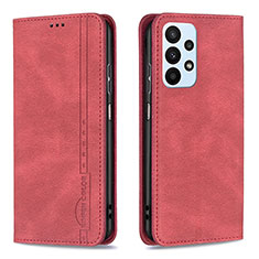 Coque Portefeuille Livre Cuir Etui Clapet B15F pour Samsung Galaxy A23 4G Rouge