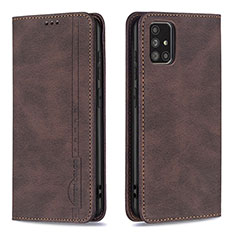 Coque Portefeuille Livre Cuir Etui Clapet B15F pour Samsung Galaxy A71 5G Marron