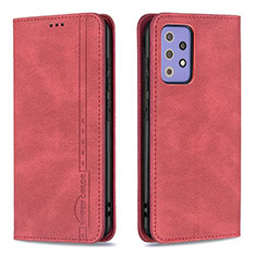 Coque Portefeuille Livre Cuir Etui Clapet B15F pour Samsung Galaxy A72 4G Rouge