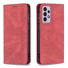 Coque Portefeuille Livre Cuir Etui Clapet B15F pour Samsung Galaxy A73 5G Rouge