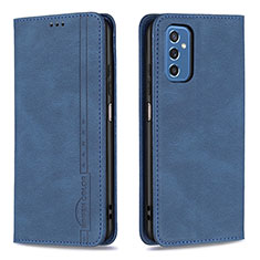 Coque Portefeuille Livre Cuir Etui Clapet B15F pour Samsung Galaxy M52 5G Bleu