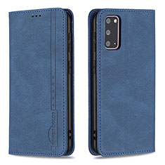 Coque Portefeuille Livre Cuir Etui Clapet B15F pour Samsung Galaxy S20 5G Bleu