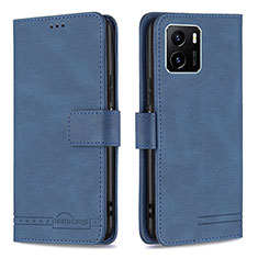 Coque Portefeuille Livre Cuir Etui Clapet B15F pour Vivo iQOO U5x Bleu