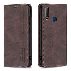 Coque Portefeuille Livre Cuir Etui Clapet B15F pour Vivo Y11 Marron