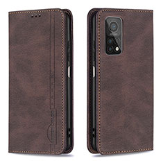 Coque Portefeuille Livre Cuir Etui Clapet B15F pour Xiaomi Mi 10T Pro 5G Marron