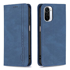 Coque Portefeuille Livre Cuir Etui Clapet B15F pour Xiaomi Mi 11i 5G Bleu