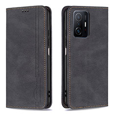 Coque Portefeuille Livre Cuir Etui Clapet B15F pour Xiaomi Mi 11T 5G Noir